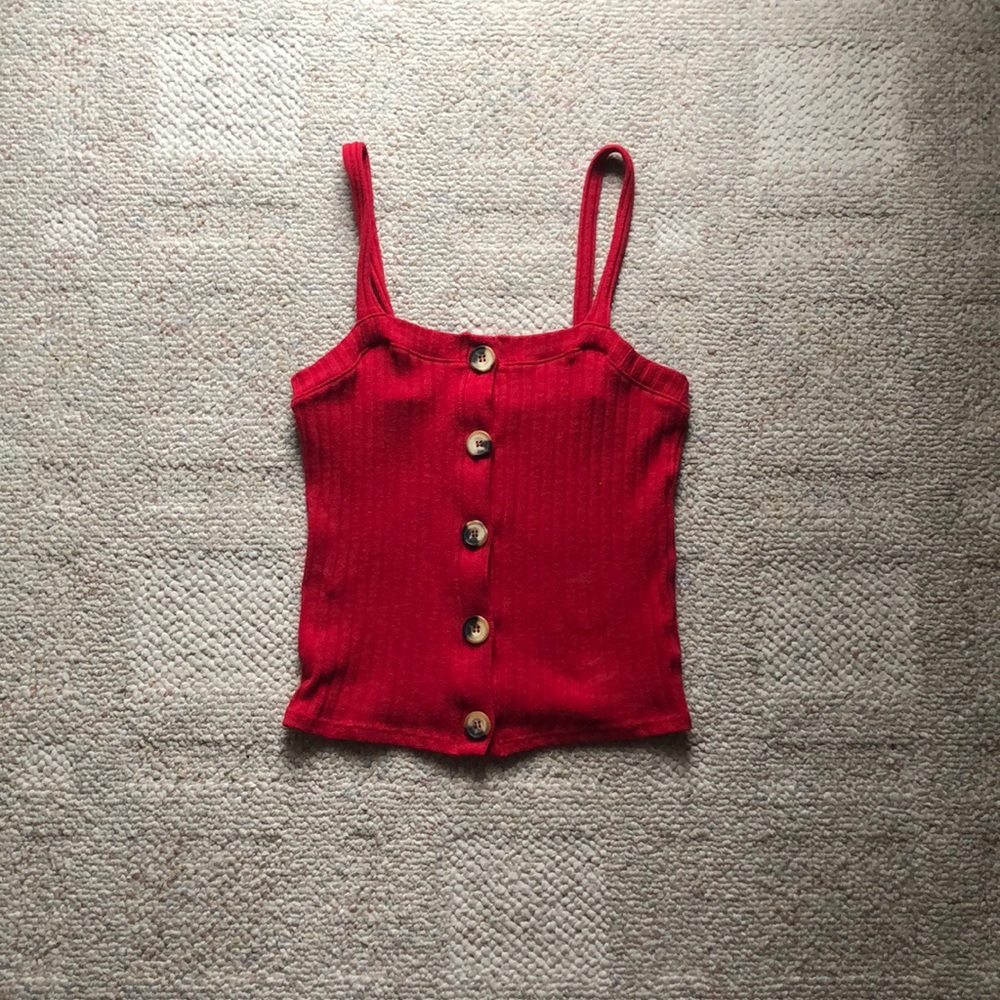 Red tank top